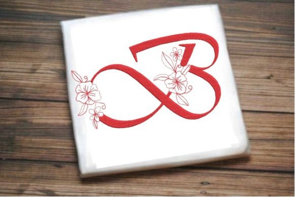 B Floral Monogram Letter
