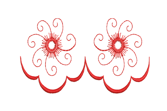 Border Red Circle Flower: A Thoughtful Embroidery Border for Meaningful Gifts