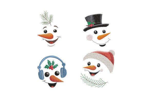 Merry Snowmen: Joyful Holiday Embroidery for Handmade Gifts