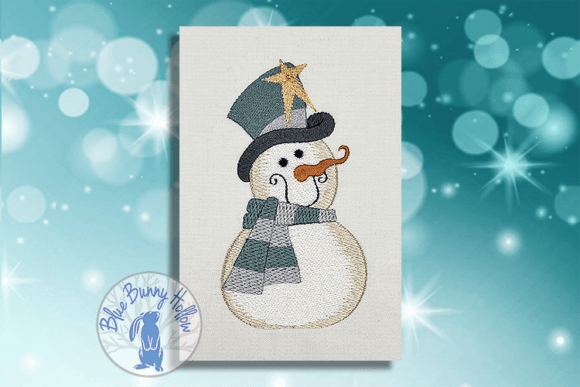 Snowman 1: A Charming Winter Embroidery Design